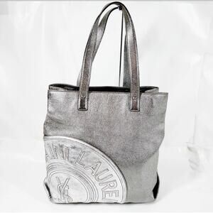 Yves Saint Laurent Tote Bag  Silver Leather